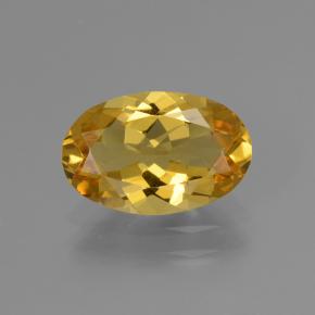 1.74캐럿 천연 골든 옐로우 골든 베릴, 타원형 컷, 10.8×7 mm, VVS-VS