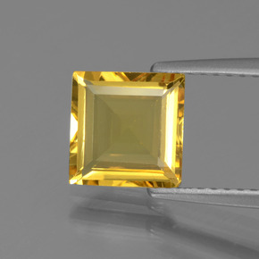 1.50캐럿 천연 골든 옐로우 골든 베릴, 스퀘어, 7.2×7.1 mm, VVS-VS