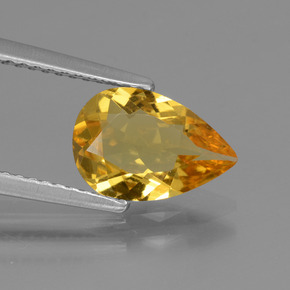 1.22캐럿 천연 골든 옐로우 골든 베릴, 배 모양, 10.2×7 mm, VVS-VS