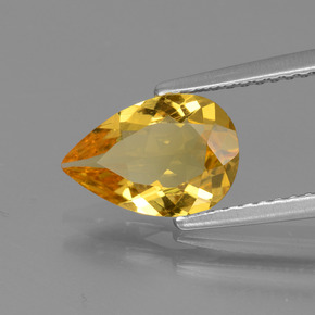 1.22캐럿 천연 골든 옐로우 골든 베릴, 배 모양, 10.2×7 mm, VVS-VS