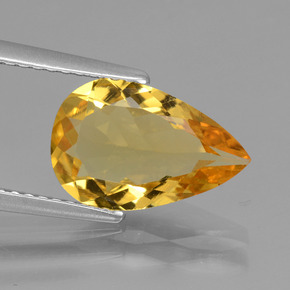1.94캐럿 천연 골든 옐로우 골든 베릴, 배 모양, 12.3×8 mm, VVS-VS