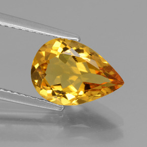 2.33캐럿 천연 골든 옐로우 골든 베릴, 배 모양, 11.3×7.9 mm, VVS-VS