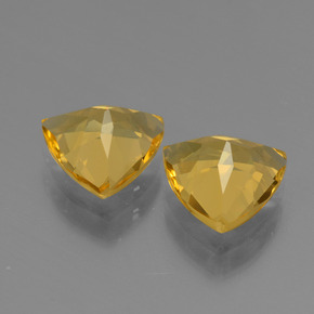 캐럿 천연 골든 옐로우 골든 베릴 보석, 트릴리언, 8×8 mm, VVS