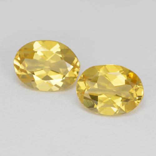 3.51캐럿 천연 딥 옐로우 골든 베릴 보석, 타원형 컷, 9.2×7 mm, VVS