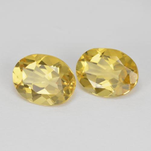 3.51캐럿 천연 딥 옐로우 골든 베릴 보석, 타원형 컷, 9.2×7 mm, VVS