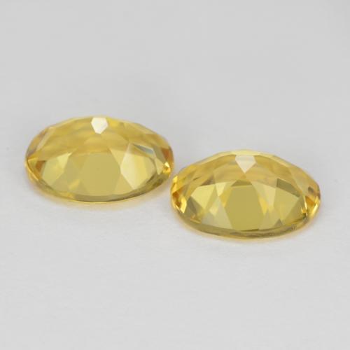 3.51캐럿 천연 딥 옐로우 골든 베릴 보석, 타원형 컷, 9.2×7 mm, VVS