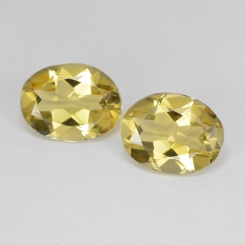 3.12캐럿 천연 라이트 옐로우 골든 베릴 보석, 타원형 컷, 9×7 mm, VVS-VS