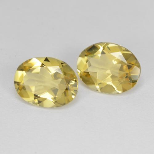 3.12캐럿 천연 라이트 옐로우 골든 베릴 보석, 타원형 컷, 9×7 mm, VVS-VS