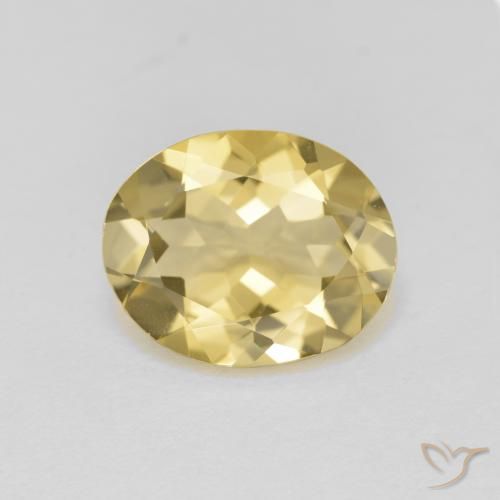 2.98ct 자연스러운 미디엄 옐로우 골든 베릴, 타원형, VVS