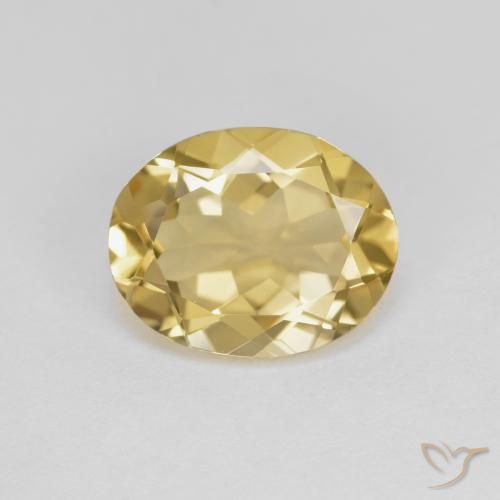 3.11ct 자연스러운 따뜻한 노란색 골든 베릴, 타원형, VVS