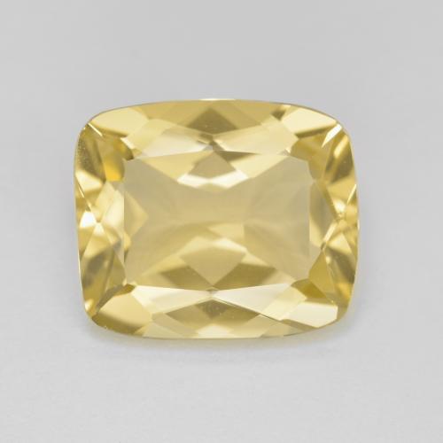 4.69캐럿 천연 황색을 띠는 금 골든 베릴, 쿠션 컷, 12×10.2 mm, VVS