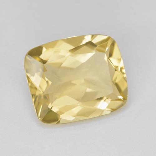 4.69캐럿 천연 황색을 띠는 금 골든 베릴, 쿠션 컷, 12×10.2 mm, VVS