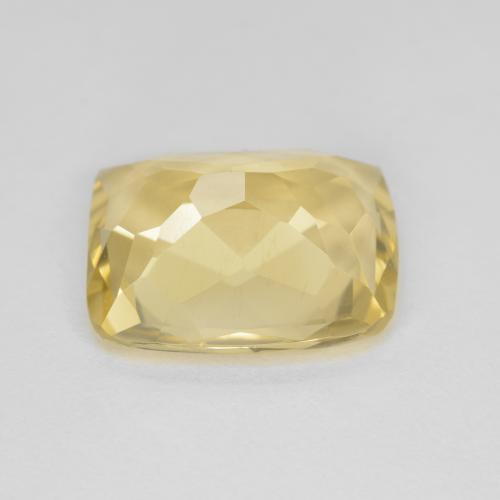 4.69캐럿 천연 황색을 띠는 금 골든 베릴, 쿠션 컷, 12×10.2 mm, VVS