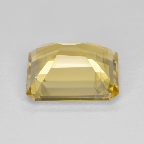 5.42캐럿 천연 라이트 골드 골든 베릴, 에메랄드 컷, 12.1×10 mm, SI
