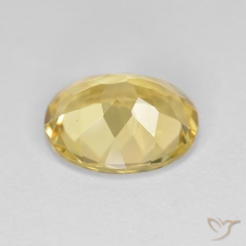 3.47캐럿 천연 그윽한 노란색 골든 베릴, 타원형 컷, 11.4×9.3 mm, VVS-VS