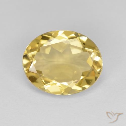 2.90ct 자연스러운 연노랑 골든 베릴, 타원형, VVS-VS