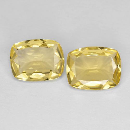 2.82캐럿 천연 라이트 옐로우 골든 베릴 보석, 쿠션 컷, 9.1×7.2 mm, VS
