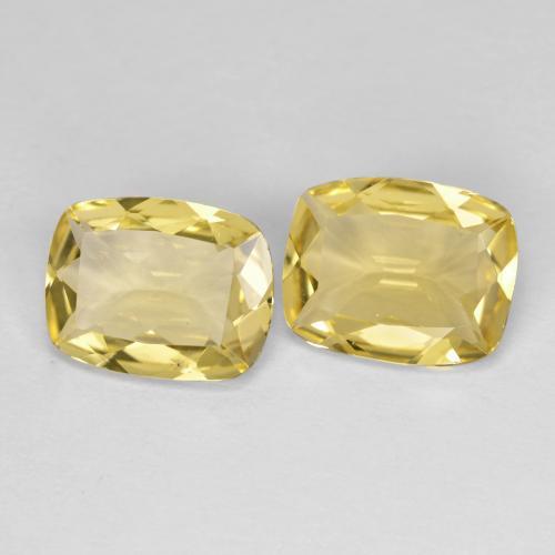2.82캐럿 천연 라이트 옐로우 골든 베릴 보석, 쿠션 컷, 9.1×7.2 mm, VS