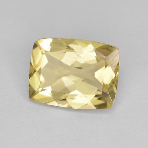 1.81캐럿 천연 라이트 골드 골든 베릴, 쿠션 컷, 9.2×7.1 mm, VVS-VS