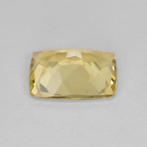 1.81캐럿 천연 라이트 골드 골든 베릴, 쿠션 컷, 9.2×7.1 mm, VVS-VS