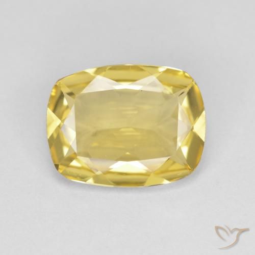 1.89ct 자연스러운 라이트 골드 골든 베릴, 방석, VVS-VS