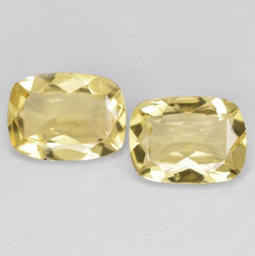 2.79캐럿 천연 라이트 옐로우 골든 베릴 보석, 쿠션 컷, 8.8×6.6 mm, VVS-VS