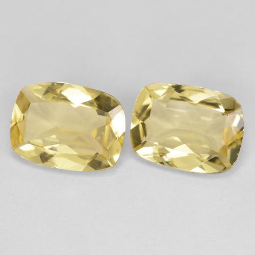 2.79캐럿 천연 라이트 옐로우 골든 베릴 보석, 쿠션 컷, 8.8×6.6 mm, VVS-VS