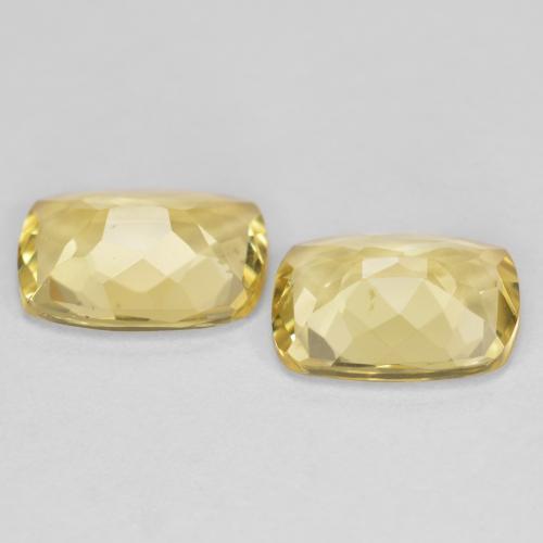 2.79캐럿 천연 라이트 옐로우 골든 베릴 보석, 쿠션 컷, 8.8×6.6 mm, VVS-VS