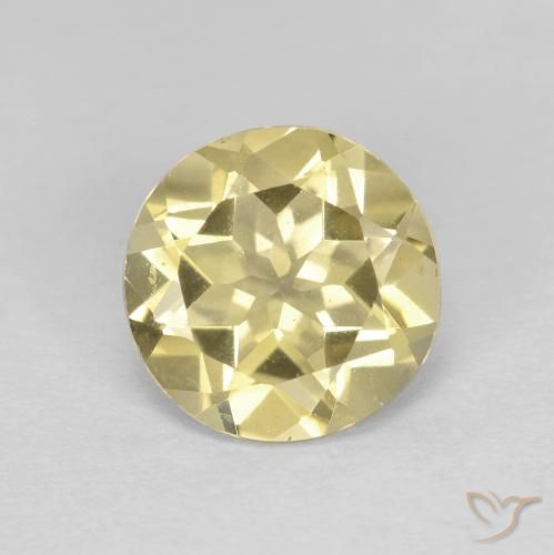 1.56ct 자연스러운 연노랑 골든 베릴, 둥근, VS