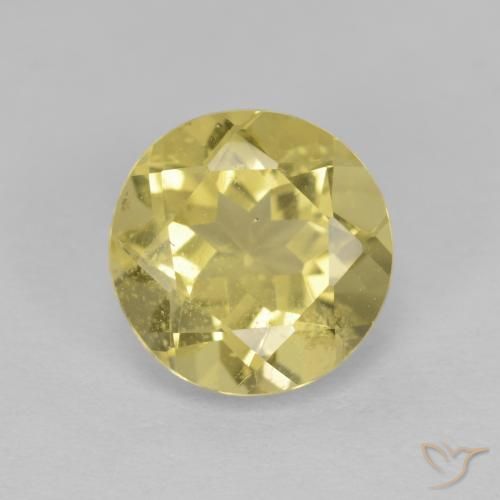 1.80ct 자연스러운 연노랑 골든 베릴, 둥근, VS