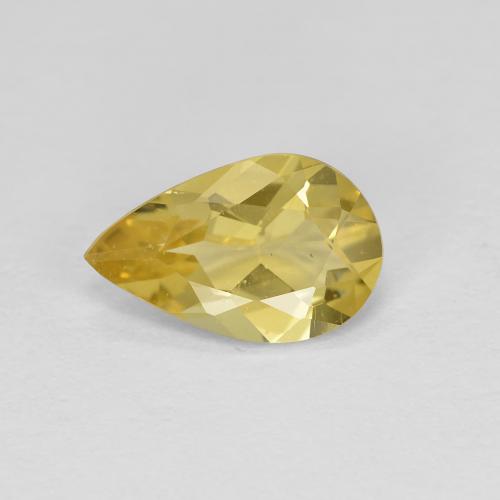 0.79캐럿 천연 라이트 골드 골든 베릴, 배 모양, 8.8×5.6 mm, VS