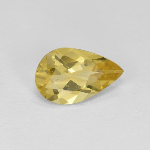 0.79캐럿 천연 라이트 골드 골든 베릴, 배 모양, 8.8×5.6 mm, VS