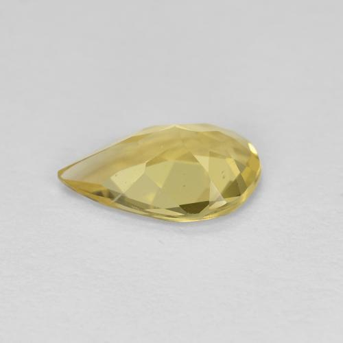 0.79캐럿 천연 라이트 골드 골든 베릴, 배 모양, 8.8×5.6 mm, VS