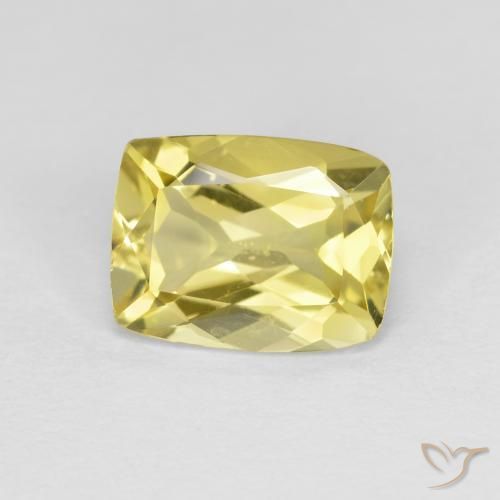1.41캐럿 천연 투스카니 옐로우 골든 베릴, 쿠션 컷, 8.3×6.3 mm, VS