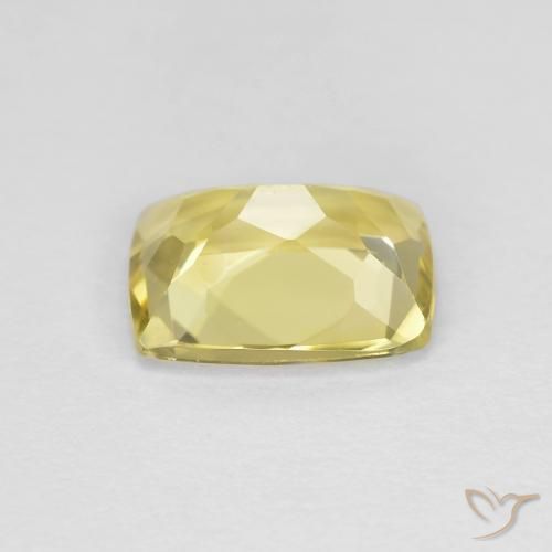 1.41캐럿 천연 투스카니 옐로우 골든 베릴, 쿠션 컷, 8.3×6.3 mm, VS