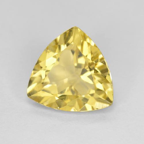 2.20캐럿 천연 투스카니 옐로우 골든 베릴, 트릴리언, 9.1×8.9 mm, VS