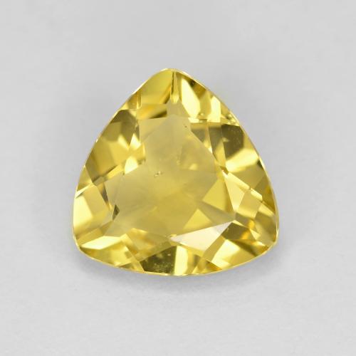 1.82캐럿 천연 투스카니 옐로우 골든 베릴, 트릴리언, 9×8.8 mm, VS