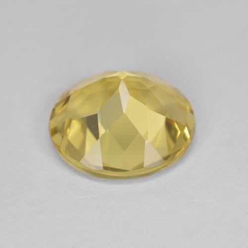 1.60캐럿 천연 라이트 골드 골든 베릴, 라운드 컷, 8.33 mm, VVS