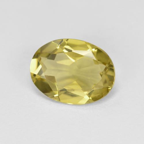 1.55캐럿 천연 옅은 노랑 골든 베릴, 타원형 컷, 9.3×7 mm, VVS