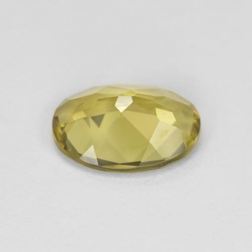 1.55캐럿 천연 옅은 노랑 골든 베릴, 타원형 컷, 9.3×7 mm, VVS