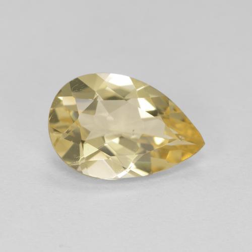 1.42캐럿 천연 디종 옐로우 골든 베릴, 배 모양, 10×6.7 mm, VS