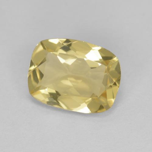 1.54캐럿 천연 라이트 골드 골든 베릴, 쿠션 컷, 9×6.8 mm, VVS