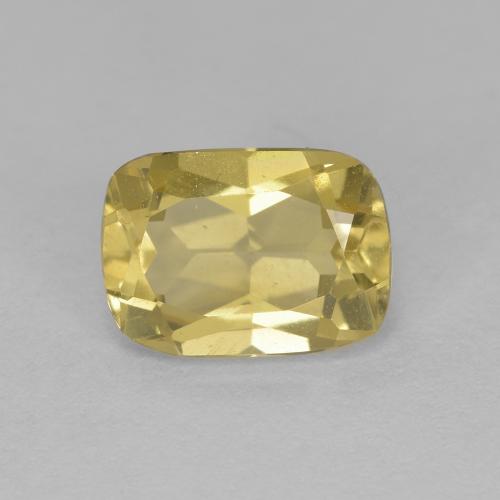1.28캐럿 천연 골든 옐로우 골든 베릴, 쿠션 컷, 7.9×5.7 mm, VVS