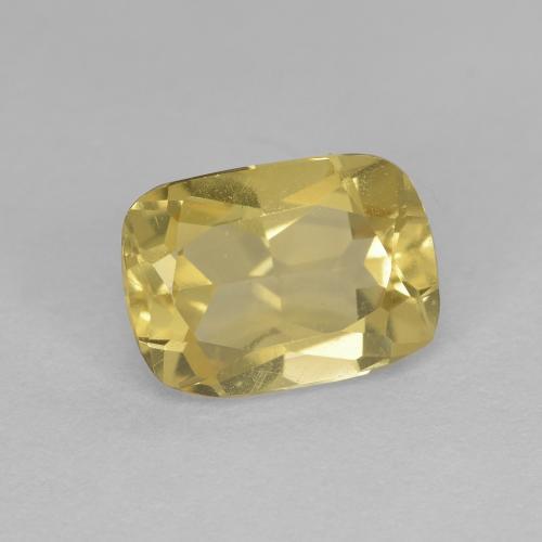1.28캐럿 천연 골든 옐로우 골든 베릴, 쿠션 컷, 7.9×5.7 mm, VVS