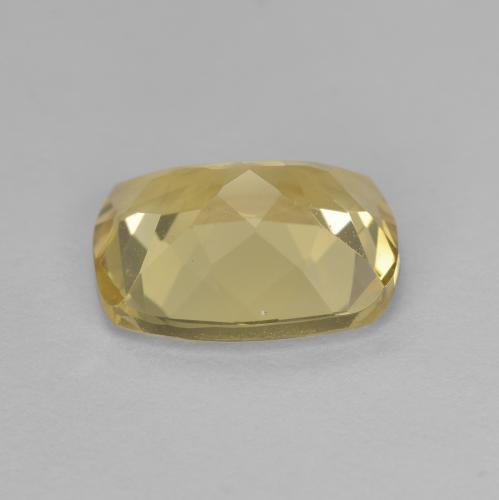 2.32캐럿 천연 라이트 옐로우 골든 베릴, 쿠션 컷, 9.9×7.8 mm, VVS