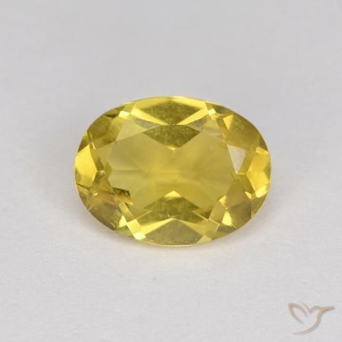 1.13캐럿 천연 옐로우 골든 베릴, 타원형 컷, 8×6.1 mm, VVS-VS