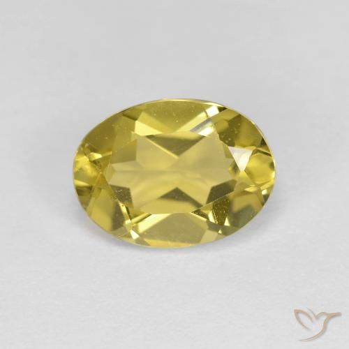 1.33ct 자연스러운 연노랑 골든 베릴, 타원형, VS