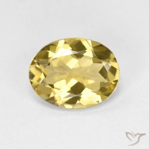 1.99ct 자연스러운 연노랑 골든 베릴, 타원형, VVS-VS