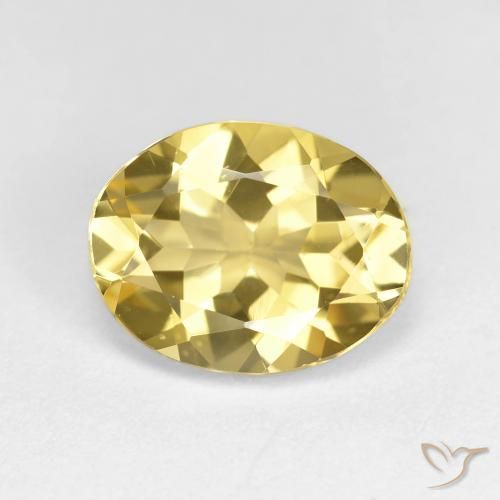 2.50ct 자연스러운 연노랑 골든 베릴, 타원형, VVS-VS