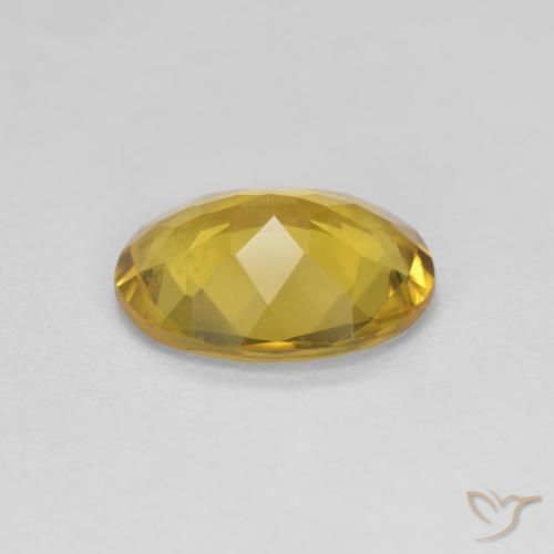 1.84캐럿 천연 딥 옐로우 골든 베릴, 타원형 컷, 10.2×7.8 mm, VS